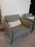 Paire de fauteuil cuir Ranger bleu vert BB.TOMY