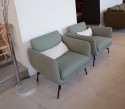 Paire de fauteuils cuir Ranger bleu vert BB.TOMY