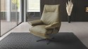 ARTOLOUNGE fauteuil relax cuir ou tissu filaire bimoteur têtière réglable & accoudoirs mobile