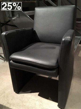 Fauteuil LOFTSIDE en cuir noir