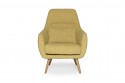 Fauteuil lounge dossier haut SEA SHELL LUXY pieds au choix, cuir ou tissu