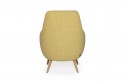 Fauteuil lounge dossier haut SEA SHELL LUXY pieds au choix, cuir ou tissu