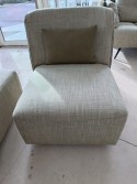 Paire de fauteuils sans accoudoir HEARTY.B tissu chiné vert tilleul