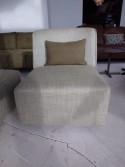 Paire de fauteuils sans accoudoir HEARTY.B tissu chiné vert tilleul