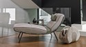 NAVALE chaise longue cuir pleine fleur Deluxe ou tissus sublimes