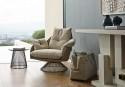 Fauteuil design pivotant STELLAR cuir pleine fleur ou tissus sublimes