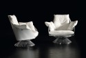 Fauteuil design pivotant STELLAR cuir pleine fleur ou tissus sublimes