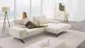 ALBATROS, canapé d’angle 3 places chaise longue design cubique tissu ou cuir