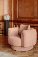 Fauteuil fixe ou pivotant, rond design ARROW en tissu