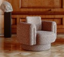 Fauteuil fixe ou pivotant, rond design ARROW en tissu