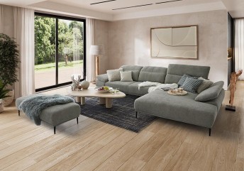 EVERYDAY, canapé d’angle grande chaise longue extra large tissu ou cuir