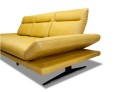 ABOVER, canapé d'angle 4 places chaise longue dossiers réglables, cuir ou tissu