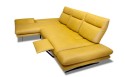 ABOVER, canapé d'angle 4 places chaise longue dossiers réglables, cuir ou tissu