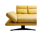 ABOVER, canapé d'angle 4 places chaise longue dossiers réglables, cuir ou tissu