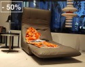 AMAZE.ME fauteuil lounger & chaise longue en cuir griscuir