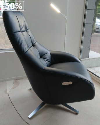ARCHANGEL fauteuil design relax électrique en cuir bleu