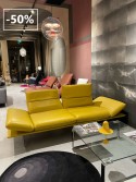 Canapé cuir jaune design 2,5 places AD.SENSO
