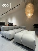 Canapé cuir modulable bubble CHAMALOVE 3 places, ultra confort & design