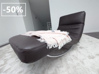 Chaise longue à bascule CONTROLBODY cuir Skin grain de café