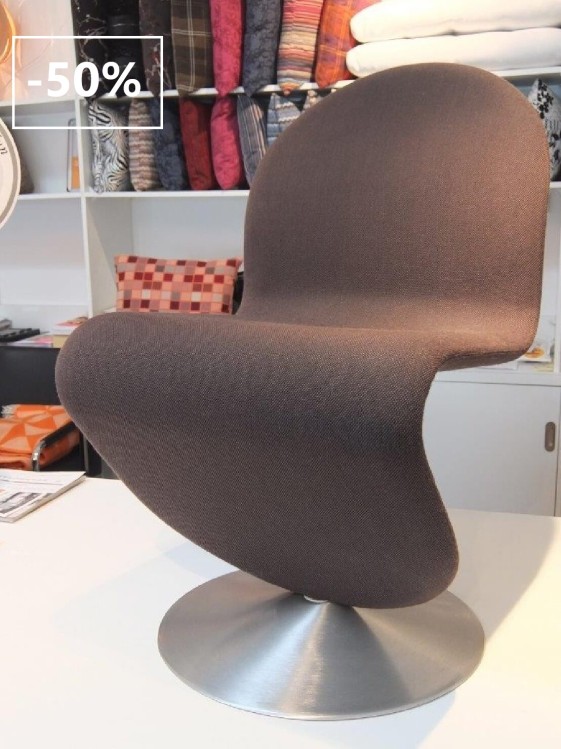 Chaise Panton, tissu Steel Cut trio anthracite