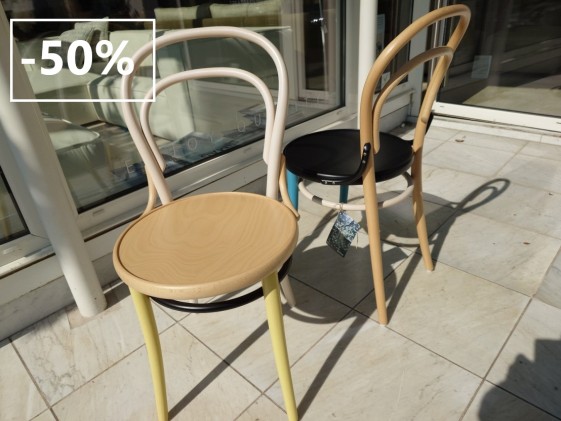 Chaises bistrot en bois courbé collector couleurs spéciales