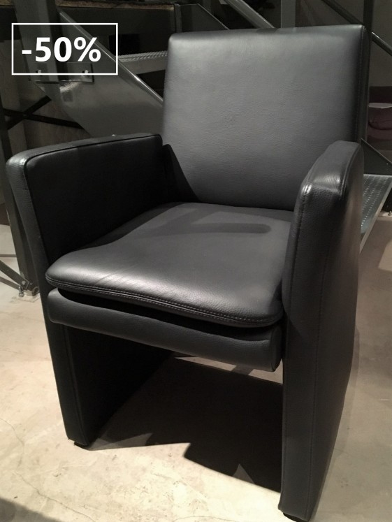 Fauteuil LOFTSIDE en cuir noir
