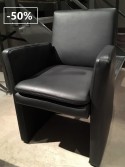 Fauteuil LOFTSIDE en cuir noir