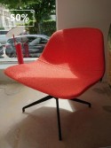 Fauteuil pivotant lounger design orange corail LLOUNGE LUXY