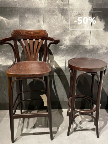 Lot de 2 tabourets TON en bois