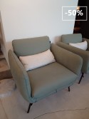 Paire de fauteuils cuir Ranger bleu vert BB.TOMY