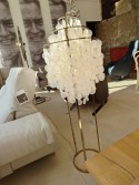 Lampe sur pied FUN 1STM BRASS laiton & nacre VERPAN Verner Panton