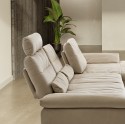 ABARTHROYAL merveilleux & ultra confortable canapé cuir d'angle avec chaise longue