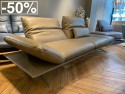 AD.SENSO, canapé 3 places en cuir pleine fleur Super Bull cactus