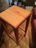 Tabouret de bar haut RIOJA en chêne naturel huilé, déstockage