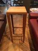 Tabouret de bar haut RIOJA en chêne naturel huilé, déstockage liquidation Lyon