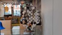 Lampe design de table Verpan chromée Fun 1TA, déstockage liquidation Lyon