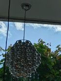 Suspension Verpan Ball argent, déstockage liquidation Vittel