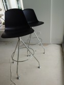Paire de tabourets de bar EPOCA LUXY pied EIFFEL pivotant chromé