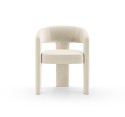 0HWONDER, petit fauteuil organique tapissé, pieds gainés cuir ou tissu