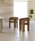 0HWONDER, petit fauteuil organique tapissé, pieds gainés cuir ou tissu