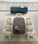 0HWONDER, petit fauteuil organique tapissé, pieds gainés cuir ou tissu