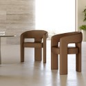 0HWONDER, petit fauteuil organique tapissé, pieds gainés cuir ou tissu