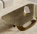 AIRED, sublime table basse rectangulaire design plateau en verre martelé ou cristal
