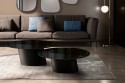 AXOME, table basse ronde plateau marbre, céramique, verre, ou bois