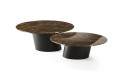 AXOME, table basse ronde plateau marbre, céramique, verre, ou bois