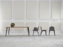 Blaine-R, chaises en hêtre laqué, tapissées de tissu, par 4