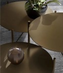 Table basse ronde JACKIE, différents diamètres, hauteurs, plateau verre, céramique ou métal