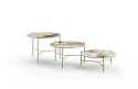 Table basse ronde JACKIE, différents diamètres, hauteurs, plateau verre, céramique ou métal