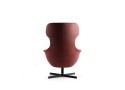 Fauteuil pivotant à oreilles design lounge cuir ou tissu GLENN