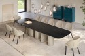CREW, très grande table XL ultra design plateau céramique ou bois